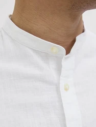 Jack & Jones Langarmhemd JJESUMMER BAND SHIRT LS SN weiß