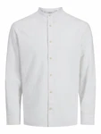Jack & Jones Langarmhemd JJESUMMER BAND SHIRT LS SN weiß