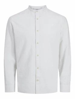 Jack & Jones Langarmhemd JJESUMMER BAND SHIRT LS SN weiß