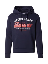 JACK & JONES Sweatshirt navy/blutrot/weiß