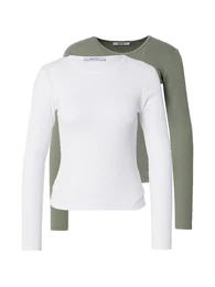 Tričko 'Insa' mátová / bílá