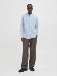 Jack & Jones Langarmhemd JJESUMMER BAND SHIRT LS SN hellblau