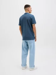 JACK & JONES T-Shirt JJEPAULOS marine/hellgrn