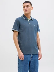 Jack & Jones Poloshirt JJEPAULOS POLO SS NOOS saphir/pastellgrün/weiß