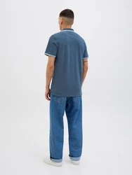 Jack & Jones Poloshirt JJEPAULOS POLO SS NOOS saphir/pastellgrün/weiß