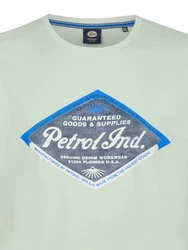 Petrol Industries T-Shirt 'Vista' blau/marine/pastellgrün/weiß