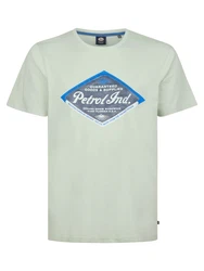 Petrol Industries T-Shirt 'Vista' blau/marine/pastellgrün/weiß