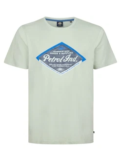 Petrol Industries T-Shirt 'Vista' blau/marine/pastellgrün/weiß