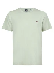 Petrol Industries Rundhalsshirt mit Logo Stickerei pastellgrün