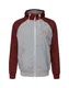 Iriedaily Collegejacke hellgrau / weinrot
