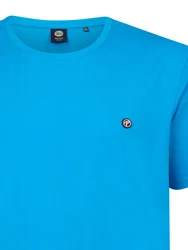 Petrol Industries Rundhalsshirt mit Logo Stickerei Azur