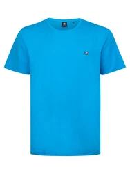 Petrol Industries Rundhalsshirt mit Logo Stickerei Azur