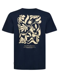 Petrol Industries T-Shirt 'Classic' hellbeige/navy