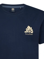 Petrol Industries T-Shirt 'Classic' hellbeige/navy