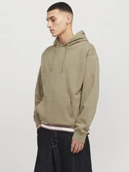 Jack & Jones Sweatshirt JJECHARGE SWEAT HOOD NOOS dunkelbeige