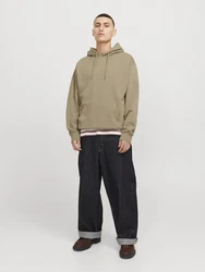 Jack & Jones Sweatshirt JJECHARGE SWEAT HOOD NOOS dunkelbeige
