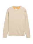 TOM TAILOR Strickpullover Basic Crewneck Knit ecru