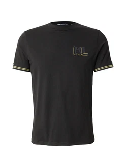 Karl Lagerfeld T-Shirt gold / dunkelgrau / schwarz