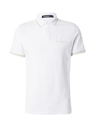Karl Lagerfeld Poloshirt braun/weiß