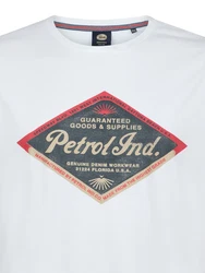 Petrol Industries T-Shirt 'Vista' sand/rot/schwarz/weiß