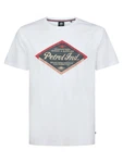 Petrol Industries T-Shirt 'Vista' sand/rot/schwarz/weiß
