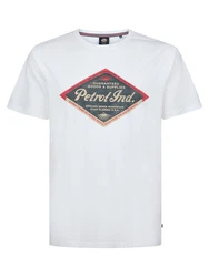 Petrol Industries T-Shirt 'Vista' sand/rot/schwarz/weiß