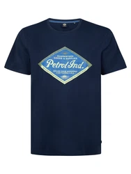 Petrol Industries T-Shirt 'Vista' saphir/dunkelblau/hellgrn
