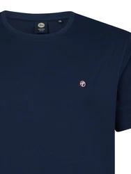 Petrol Industries Rundhalsshirt mit Logo Stickerei marineblau / rot / weiß