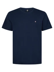 Petrol Industries Rundhalsshirt mit Logo Stickerei marineblau / rot / weiß