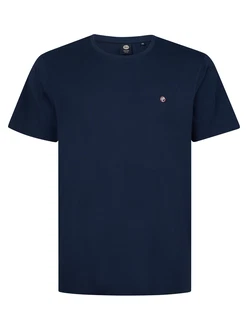 Petrol Industries Rundhalsshirt mit Logo Stickerei marineblau / rot / weiß Petrol Industries Rundhalsshirt mit Logo Stickerei marineblau / rot / weiß