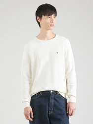 TOMMY HILFIGER Pullover 'ESSENTIAL' STEUERKREUZ hellbeige