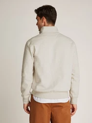 TOMMY HILFIGER Sweatshirt ESSENTIAL FLEECE 1/4 ZIP sand