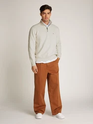 TOMMY HILFIGER Sweatshirt ESSENTIAL FLEECE 1/4 ZIP sand