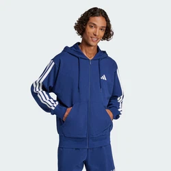 adidas Sportswear Hoodie Essentials 3-Streifen French Terry Kapuzenjacke royalblau/wei