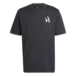 ADIDAS SPORTSWEAR Funktionsshirt 'Lounge Slides' schwarz / weiß