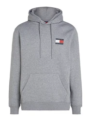 Tommy Jeans Sweatshirt TJM REG ESSENTIAL FLAG HOOD EXT navy / graumeliert / rot / wei