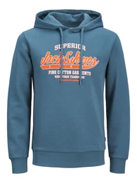 Plus Sweatshirt taubenblau / dunkelorange / wei