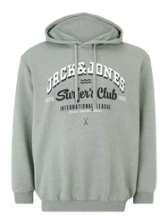 Jack & Jones Plus Sweatshirt JJELOGO SWEAT HOOD 2 COL 24/25 NOOS PLS marine/jade/wei