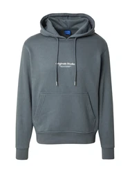 JACK & JONES Sweatshirt JORVesterbro grau / weiß
