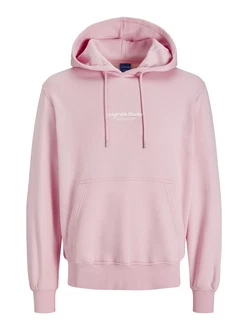 JACK & JONES Sweatshirt JORVesterbro rosa/weiß JACK & JONES Sweatshirt JORVesterbro rosa/weiß