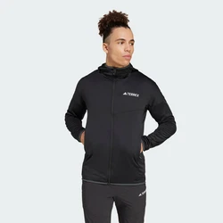 adidas TERREX Fleecejacke XPERIOR CLIMAWARM LIGHT FLEECE KAPUZENJACKE schwarz/weiß