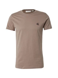 T-Shirt 'ESSENTIAL' taupe / schwarz
