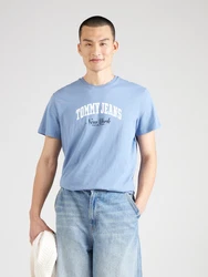 Tommy Jeans T-Shirt opal/dunkelblau/weiß