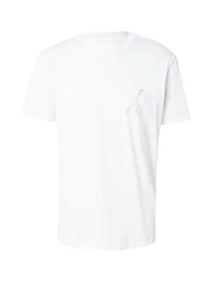 T-Shirt silber / offwhite