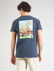 Derbe T-Shirt 'Poster HH' navy / hellblau / hellgrn / orange