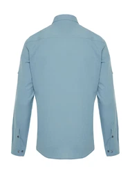 Trendyol Hemd Langarmhemd (1-tlg) blau