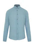 Trendyol Hemd Langarmhemd (1-tlg) blau