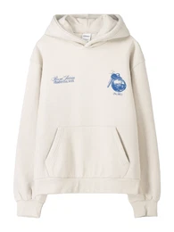 Sweatshirt hellbeige / blau