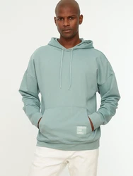 Trendyol Herren Hoodie Sweatshirt mint