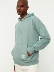 Trendyol Herren Hoodie Sweatshirt mint